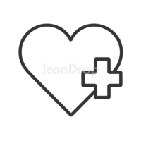 Video Game Heart Icon Outline