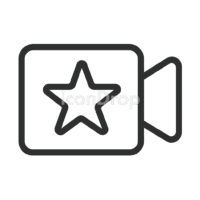 Video Star Icon Aesthetic Outline