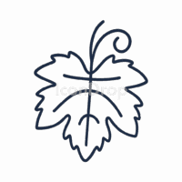 Vine Leaf Icon Outline