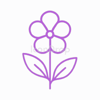 赤い花のアプリアイコン（アウトライン）