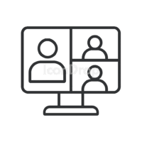 Virtual Meeting Icon Outline