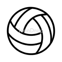バレーボールのアイコン（アウトライン）
