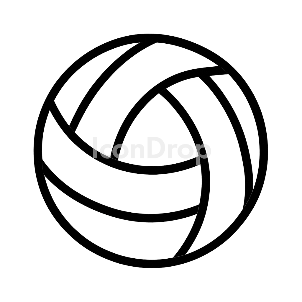 バレーボールのアイコン アウトライン