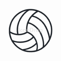 バレーボールのアイコン（アウトライン）