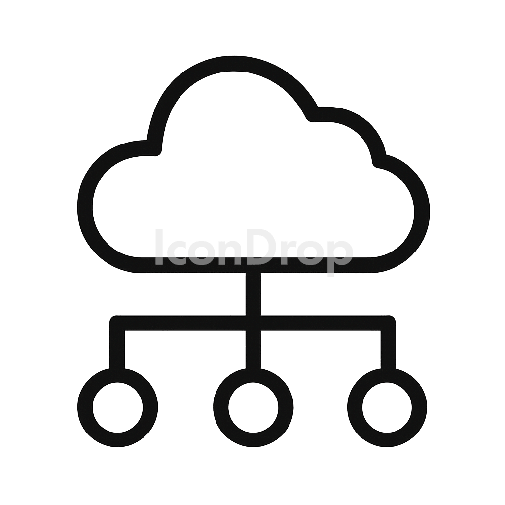 Wan Cloud Icon Outline
