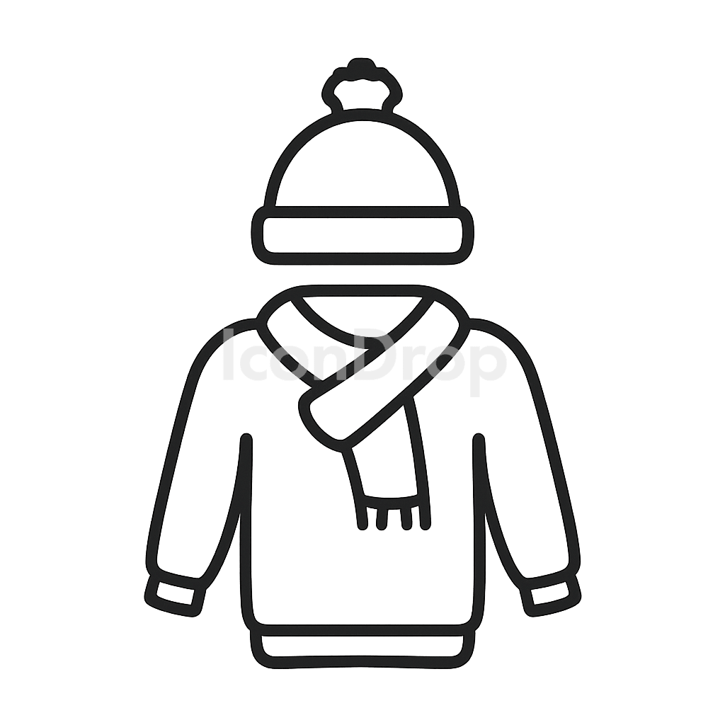 Warm Clothes Icon Outline