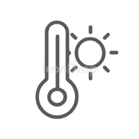 Warm Temperature Icon Outline