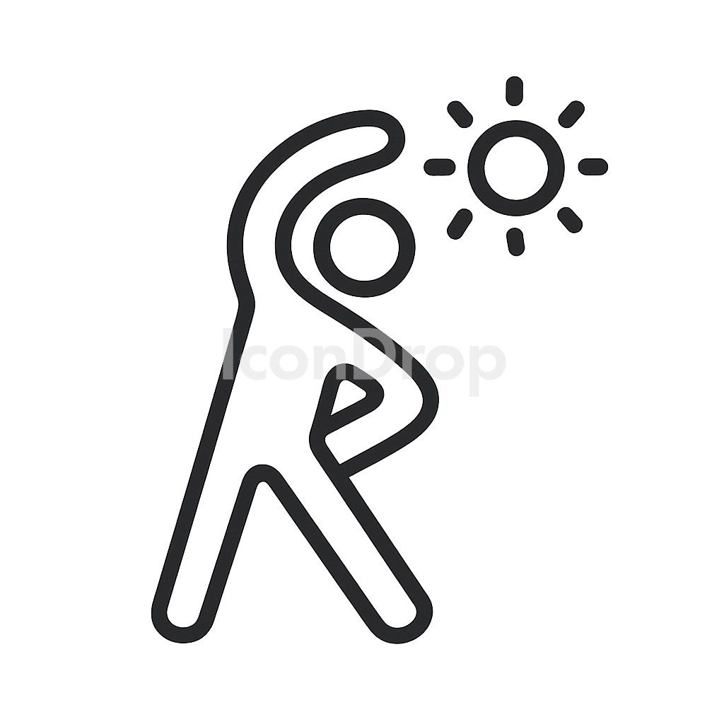 Warm Up Activity Icon Outline