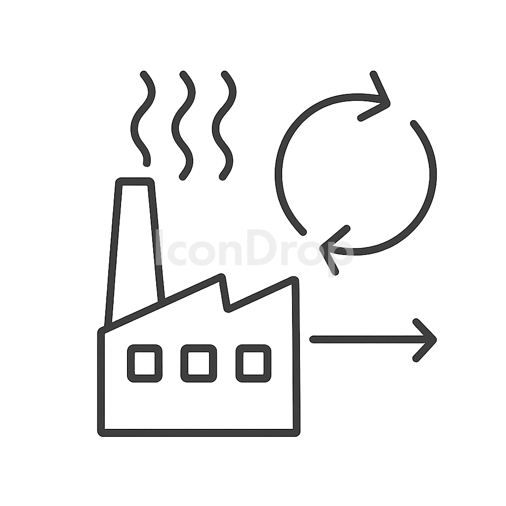 Waste Heat Recovery Icon Outline