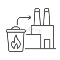 Waste To Energy Plant Icon Outline
