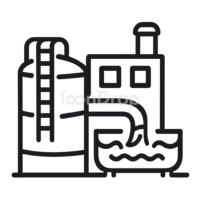 Waste Water Treatment Plant Icon Outline