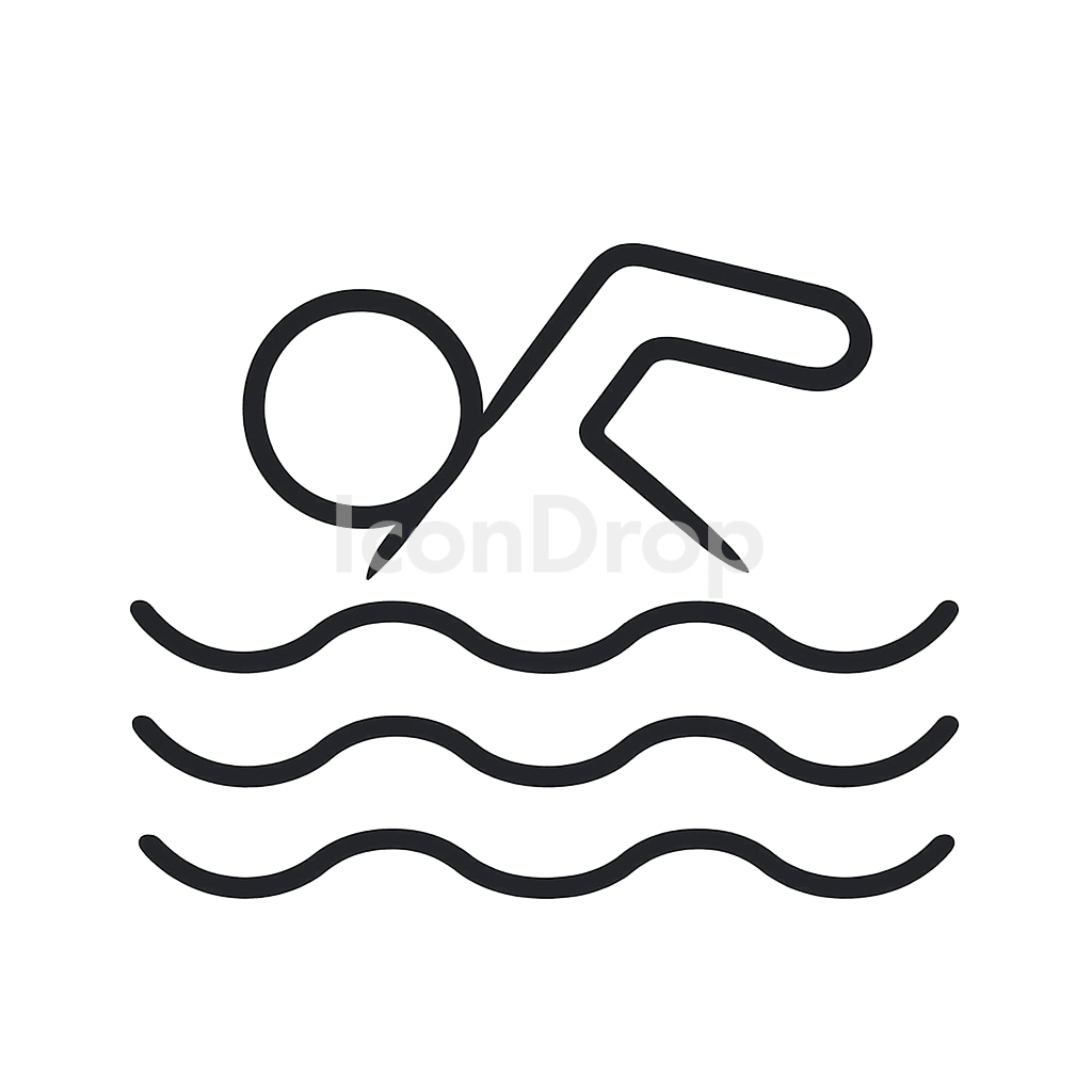 Water Activity Icon Outline
