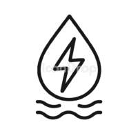 Water And Electricity Icon Outline