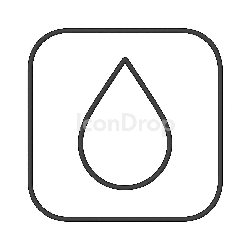 Water App Icon Outline