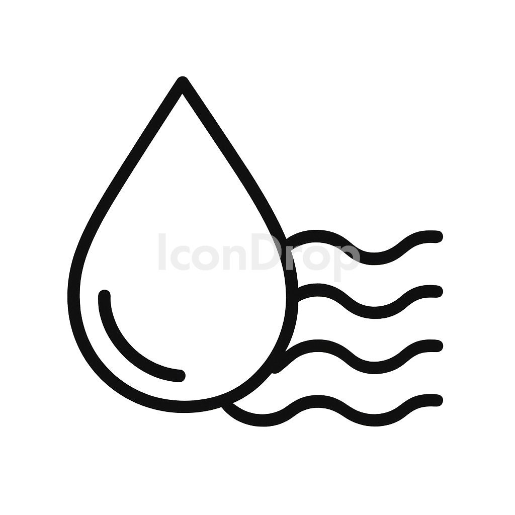 Water Availability Icon Outline