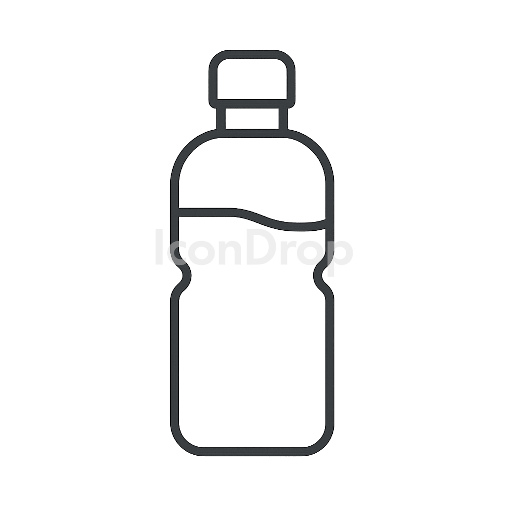 Water Bottle Icon Outline