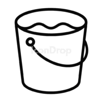 Water Bucket Icon Outline