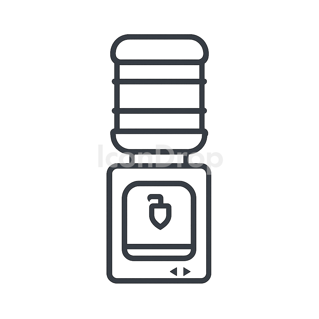 Water Cooler Icon Outline