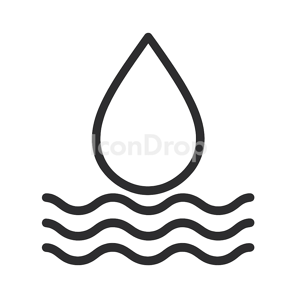 Water Element Icon Outline