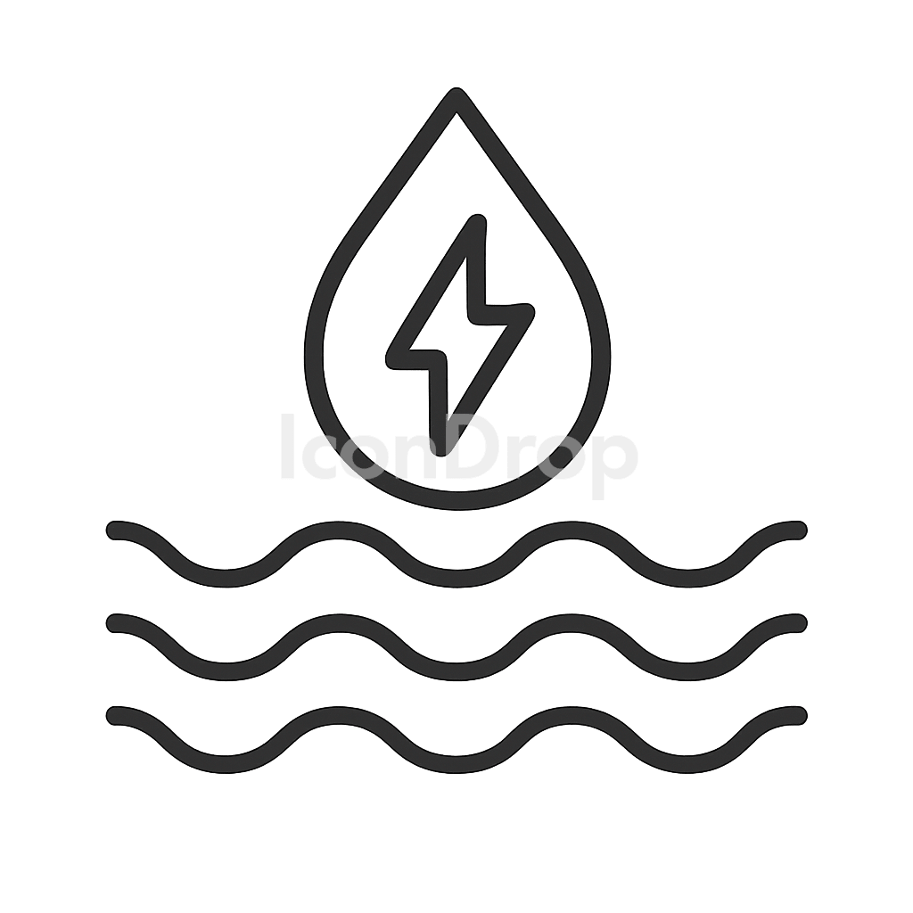Water Energy Icon Outline