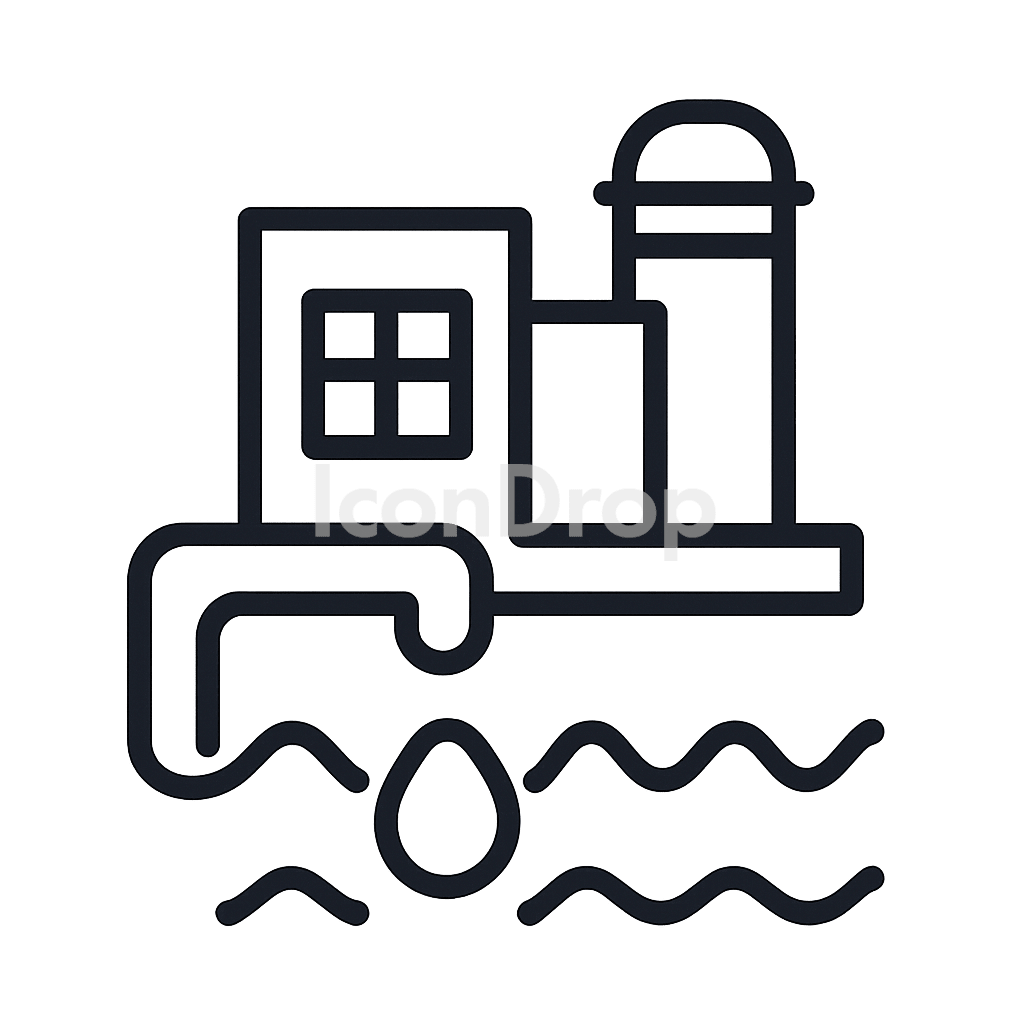 Water Facility Icon Outline