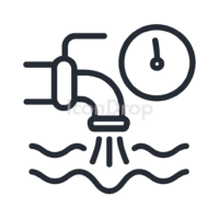 Water Flow Rate Icon Outline