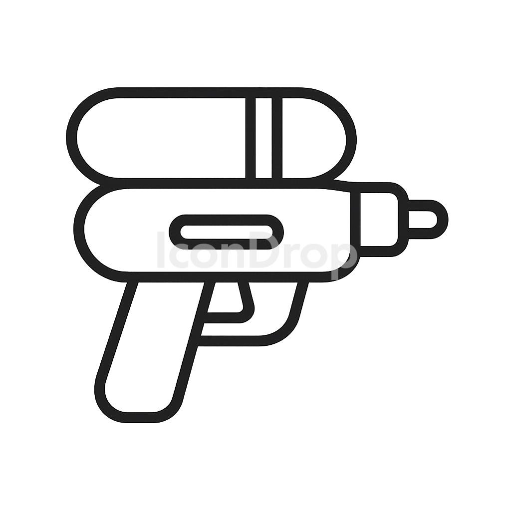 Water Gun Icon Outline