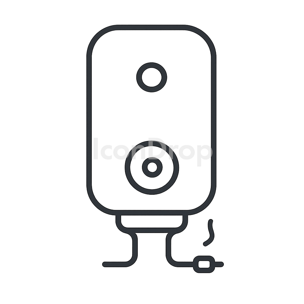 Water Heater Icon Outline