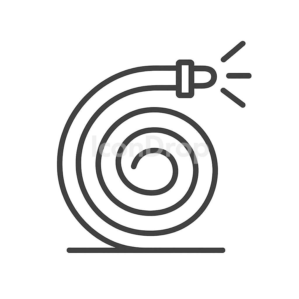 Water Hose Icon Outline