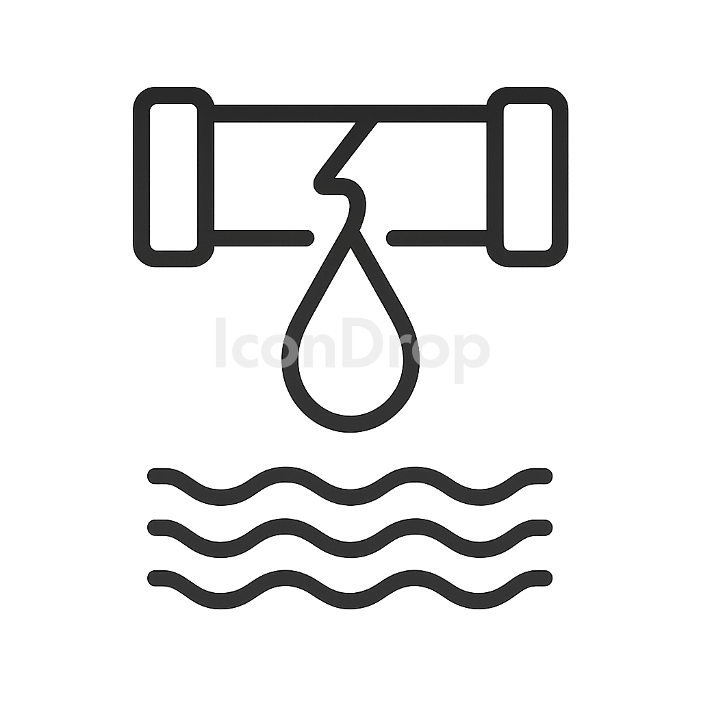 Water Leakage Icon Outline