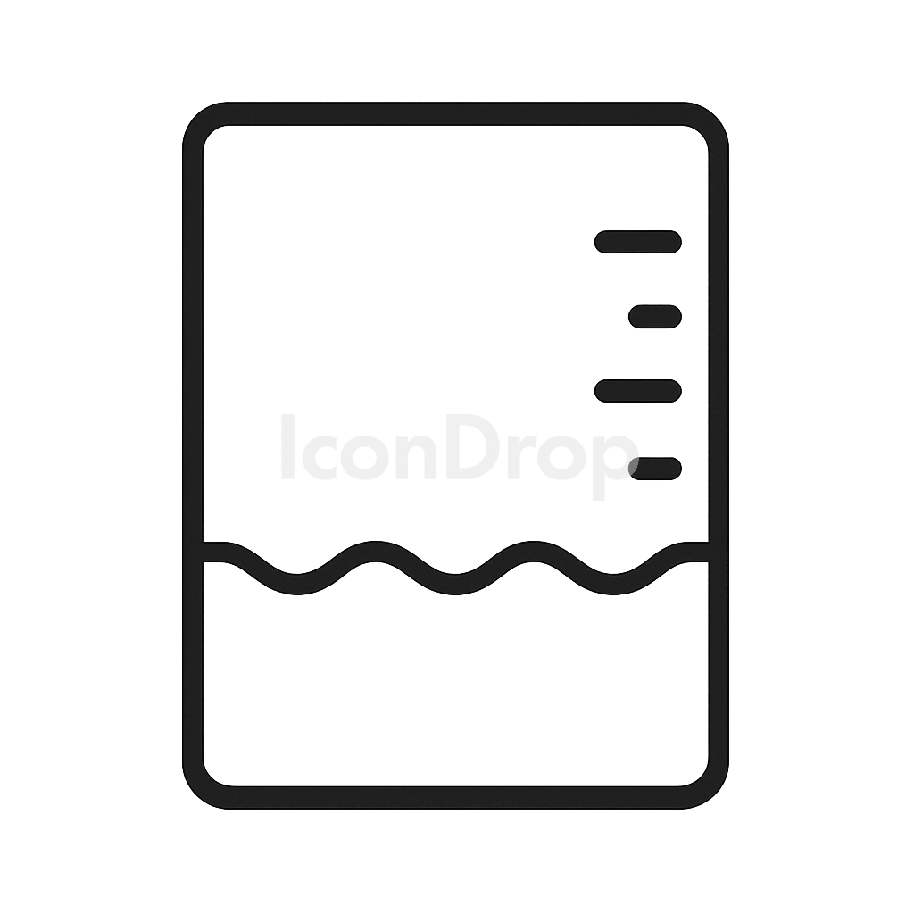 Water Level Indicator Icon Outline