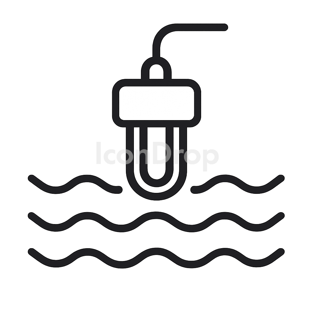 Water Level Sensor Icon Outline