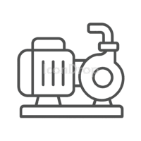 Water Motor Pump Icon Outline