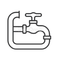 Water Pipe Icon Outline