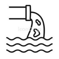 Water Pollution Icon Outline