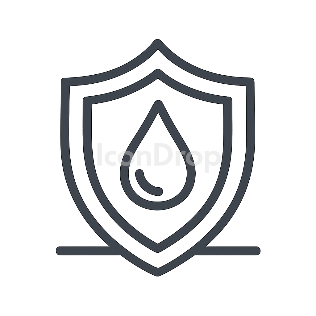 Water Protection Icon Outline