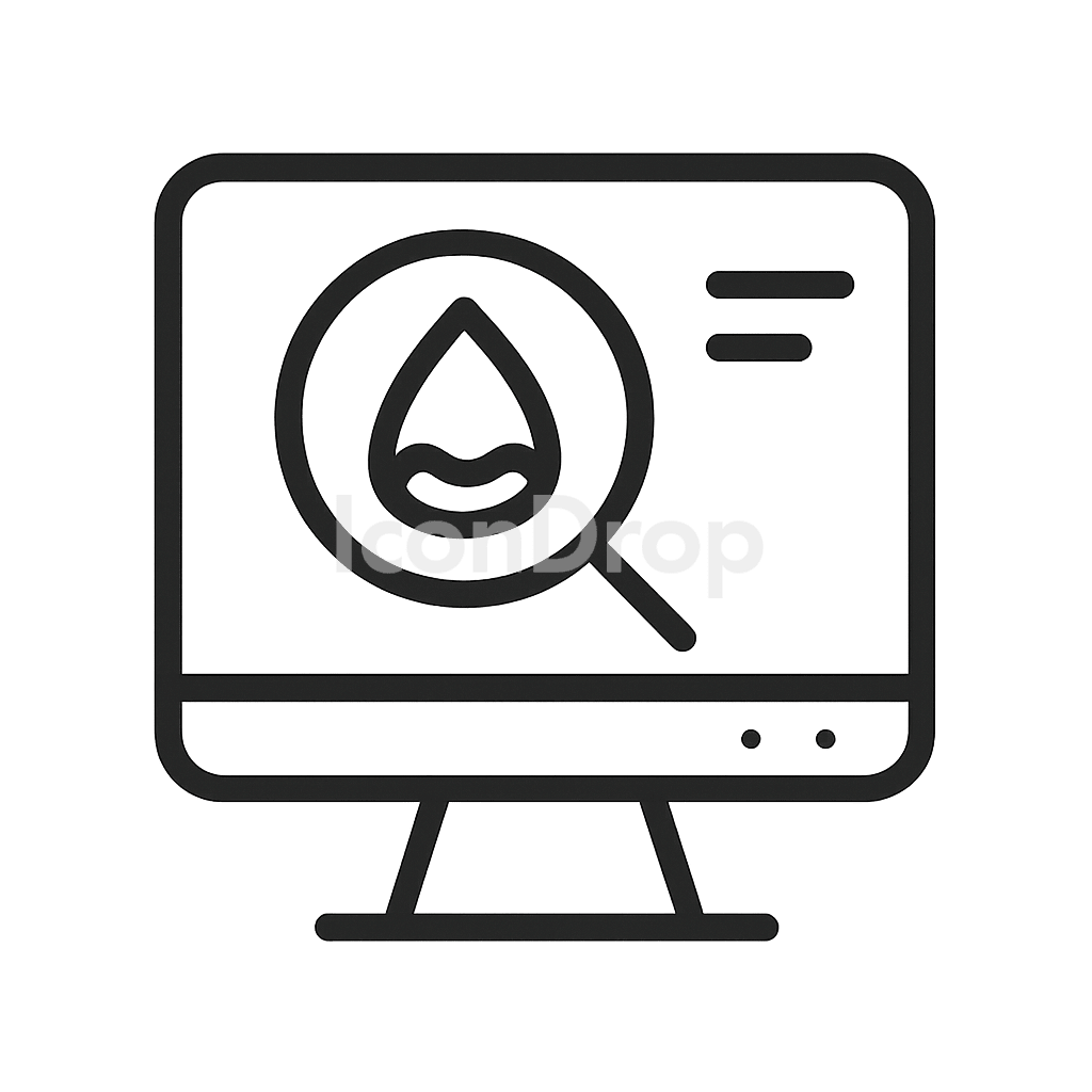 Water Quality Monitoring Icon Outline