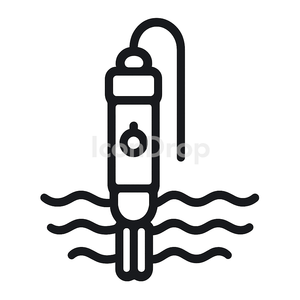 Water Quality Sensor Icon Outline