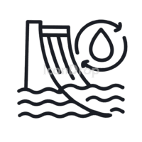 Water Resource Management Icon Outline