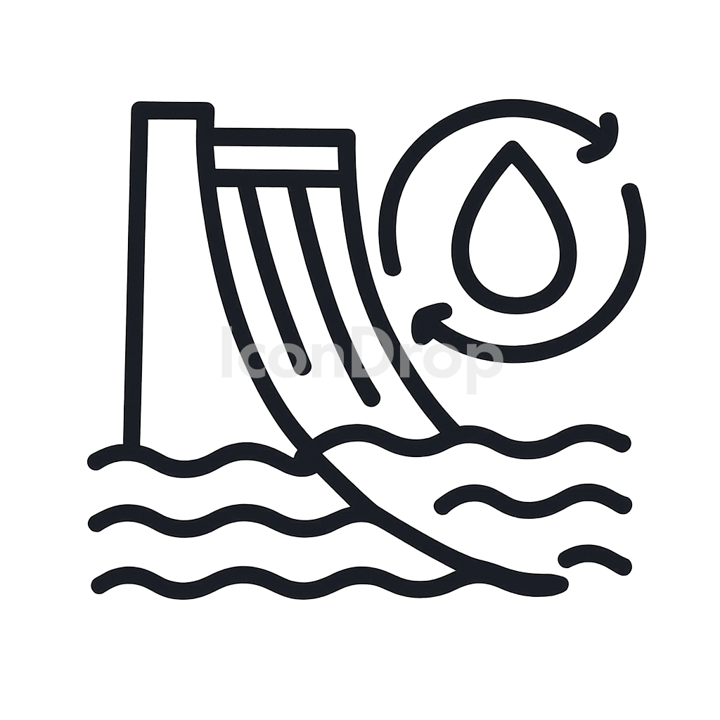 Water Resource Management Icon Outline