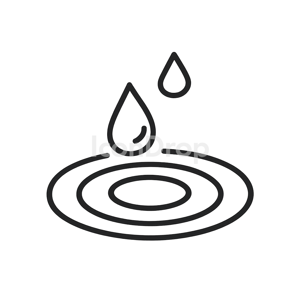 Water Ripple Icon Outline