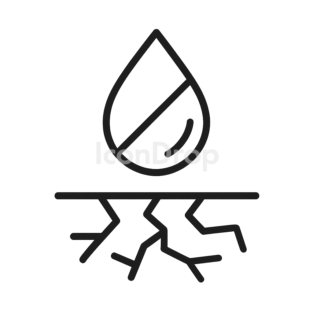Water Shortage Icon Outline