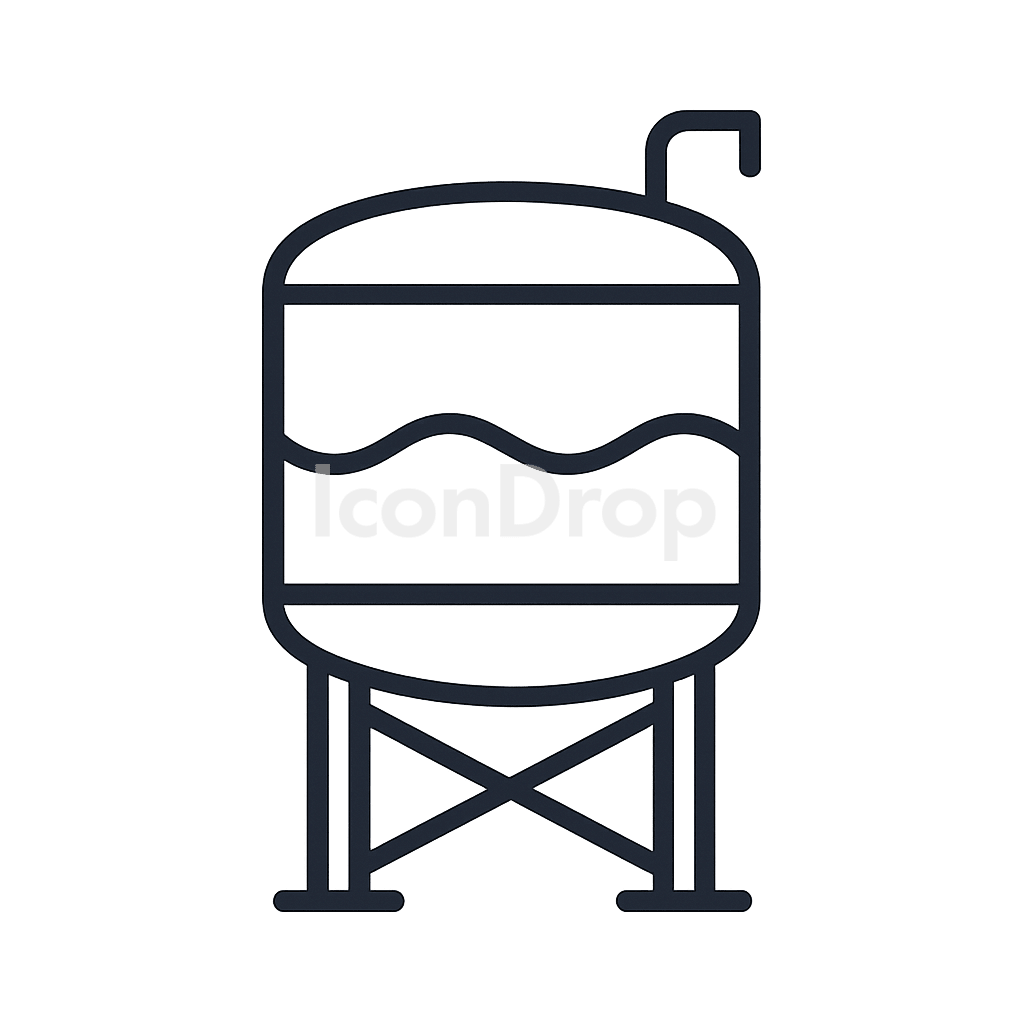 Water Tank Icon Outline