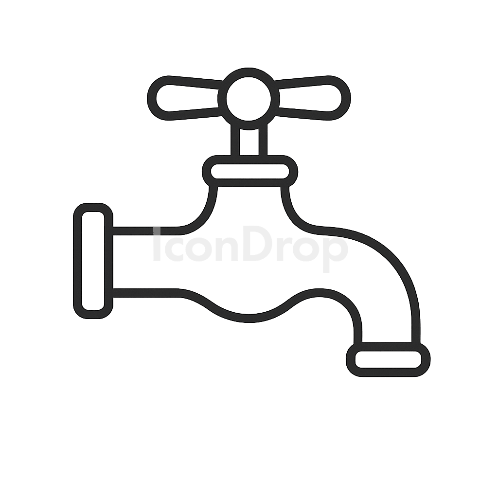 Water Tap Icon Outline