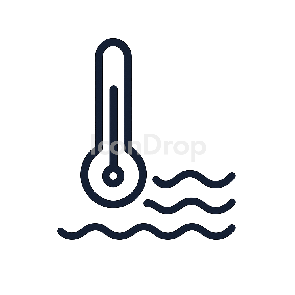 Water Temperature Icon Outline