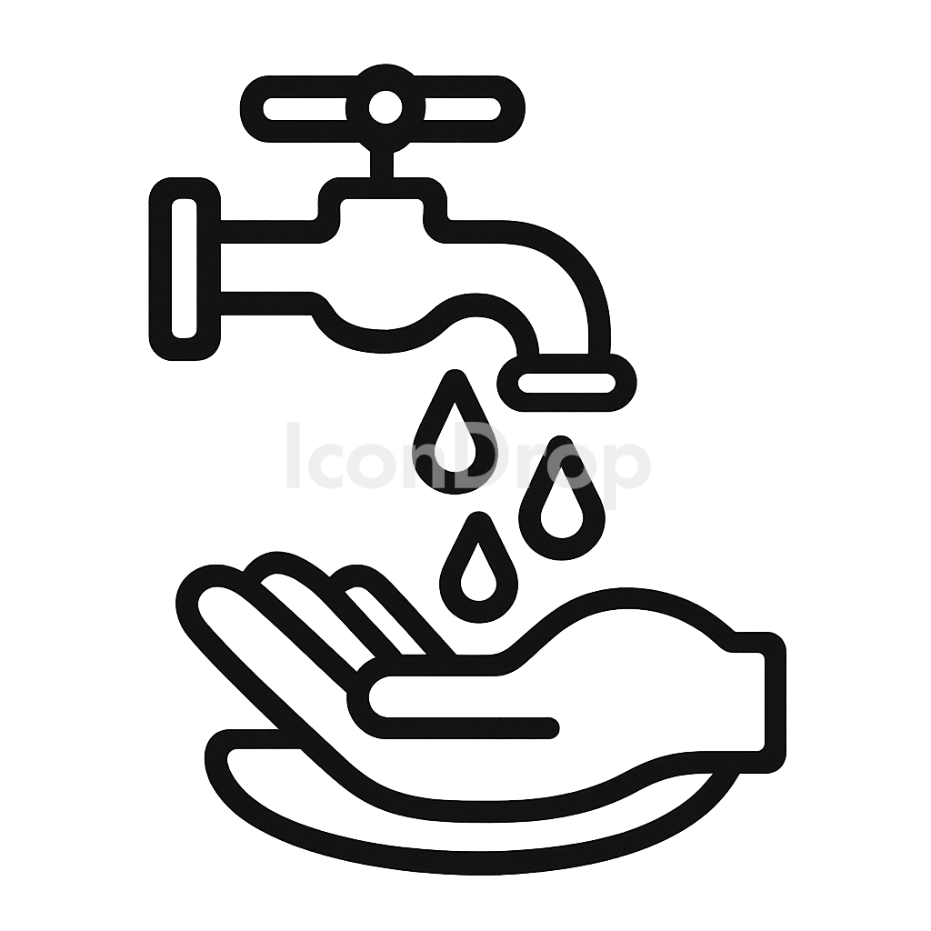 Water Use Icon Outline