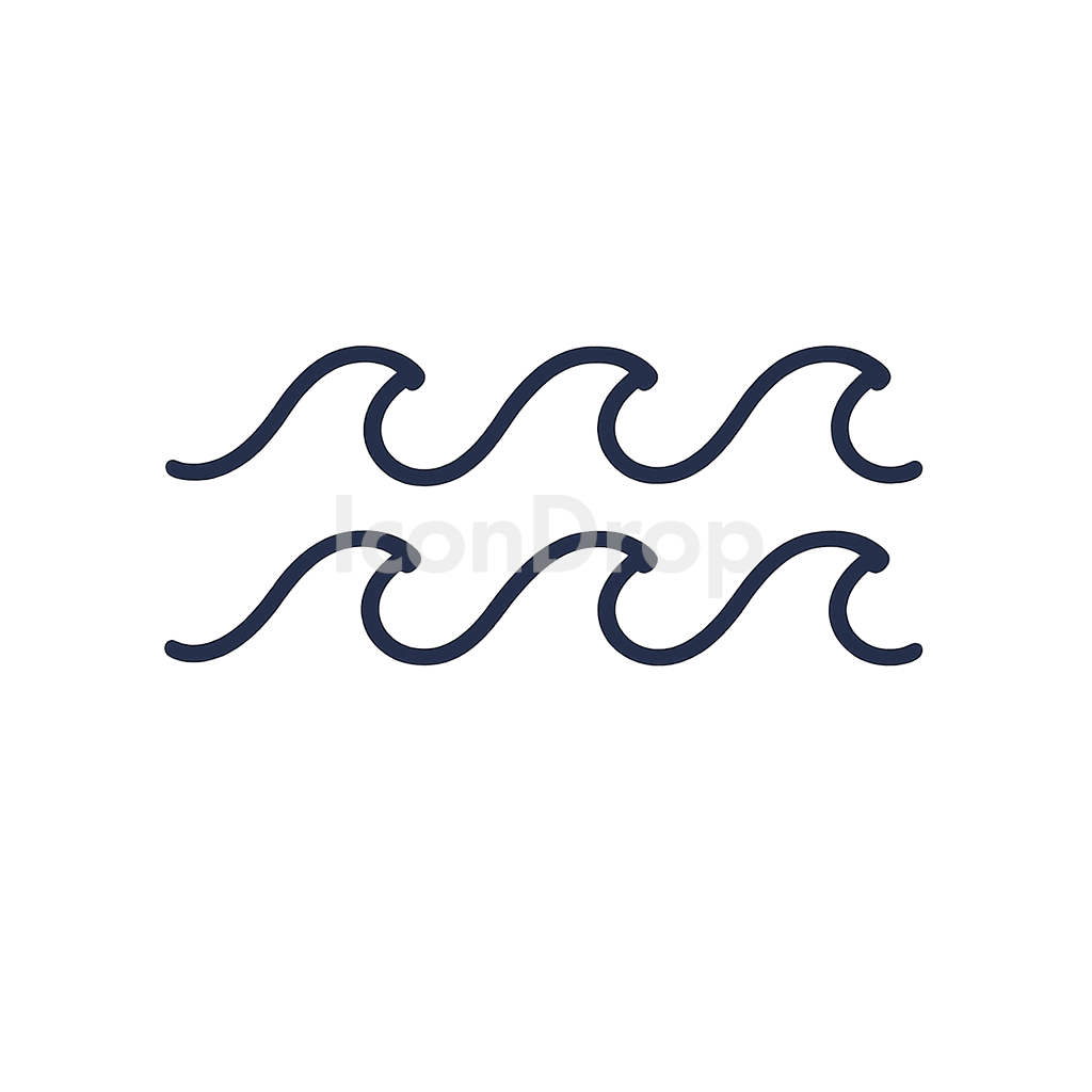 Water Wave Icon Outline