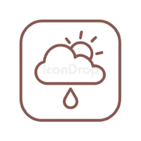 Weather App Icon Aesthetic Brown Outline