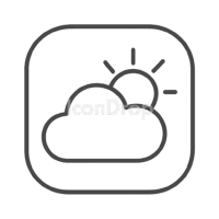Weather App Icon Aesthetic Outline