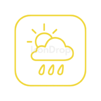 Weather App Icon Yellow Outline